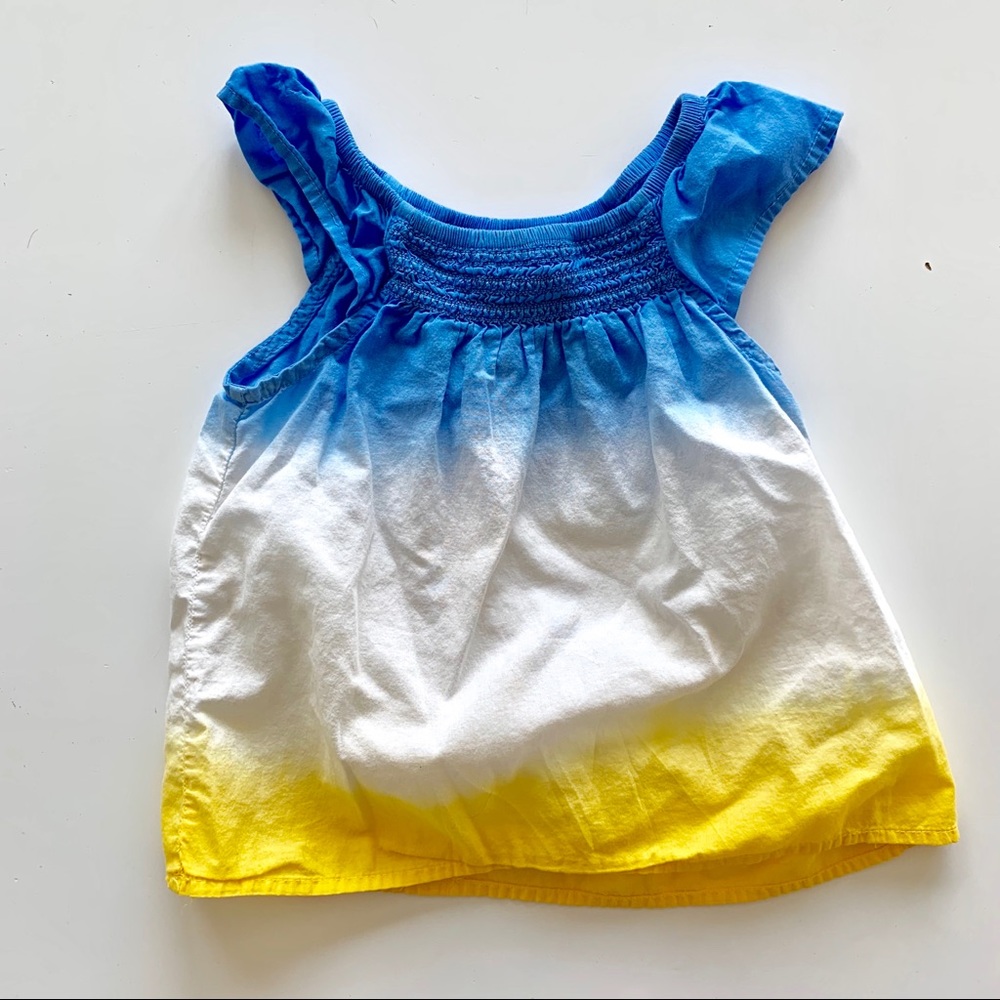 Dip dyed baby girl blouse